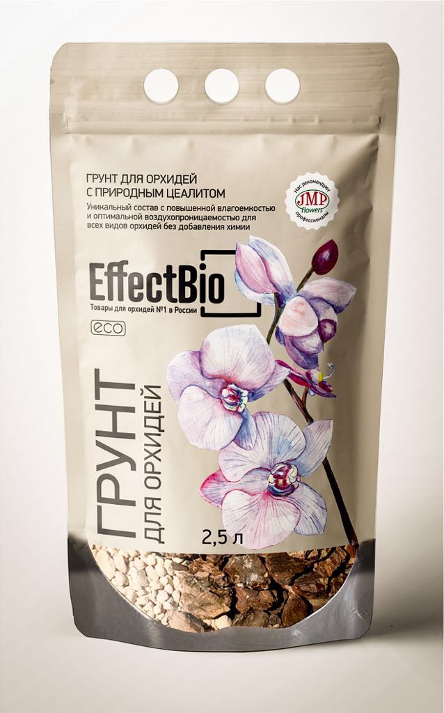 Грунт для орхидей ЭффектБио Эко с активированным природным цеолитом 2.5 литра EffectBio Eco БиоАбсолют ЭффектБио эффект+ effect+ Bio Line