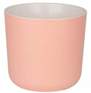 Лион Розово-белый пластиковый горшок с вкладкой 2л. 